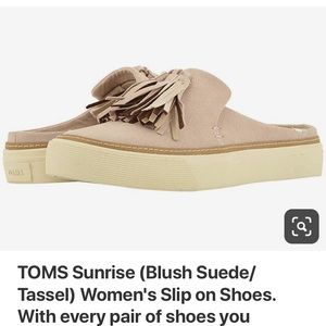 Toms Sunrise Slip On Shoe Size 9 Blush